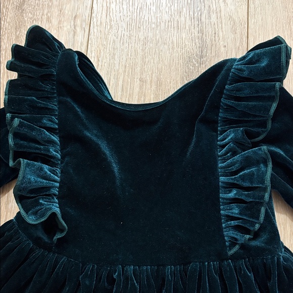 Mila & Rose Velvet Ruffle Twirl Dress - Picture 3 of 4